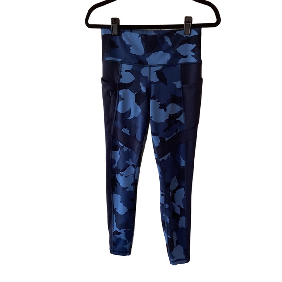 Athleta Blue Camouflage Leggings Size Small S - Picture 1 of 10